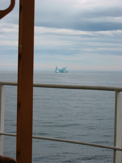... solitary icebergs are always near off Baffin Island drifting south.